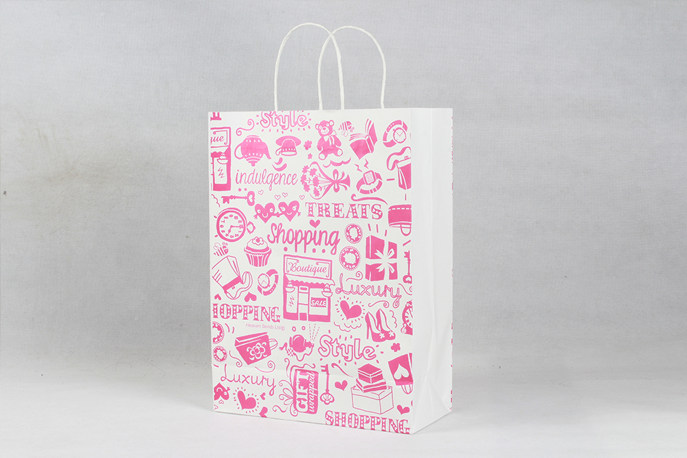 粉色卡通唯美牛皮服裝紙袋定制 粉色卡通唯美牛皮服裝紙袋定制
