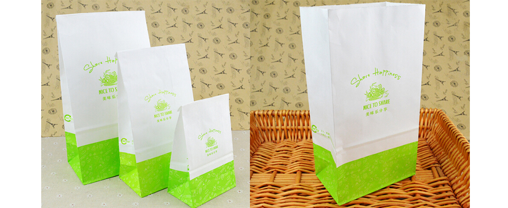 綠色底紋時尚牛皮食品袋定制 綠色底紋時尚牛皮食品袋定制