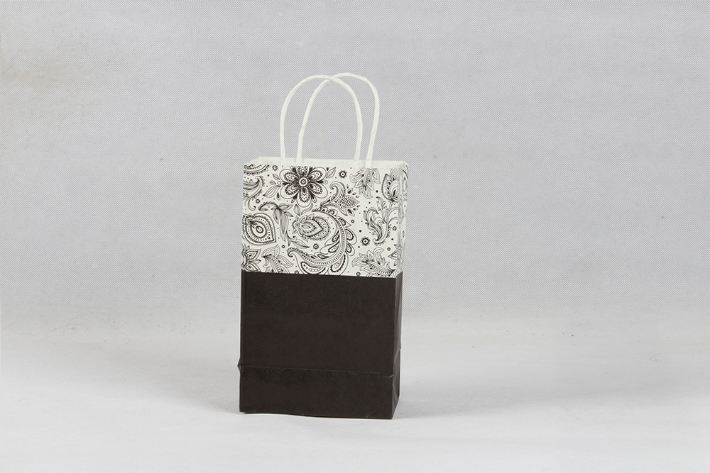 黑色花紋時(shí)尚牛皮紙袋 黑色花紋時(shí)尚牛皮紙袋