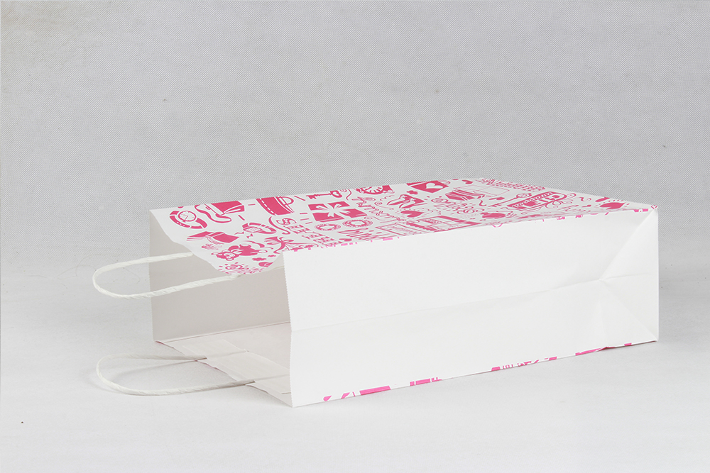 時尚粉色購物牛皮紙袋 時尚粉色購物牛皮紙袋